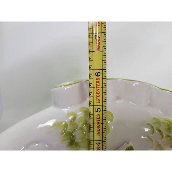 Vintage Ceramic Italy Pottery Green Fish 4 Candle Candleholder - Picture 13 of 13